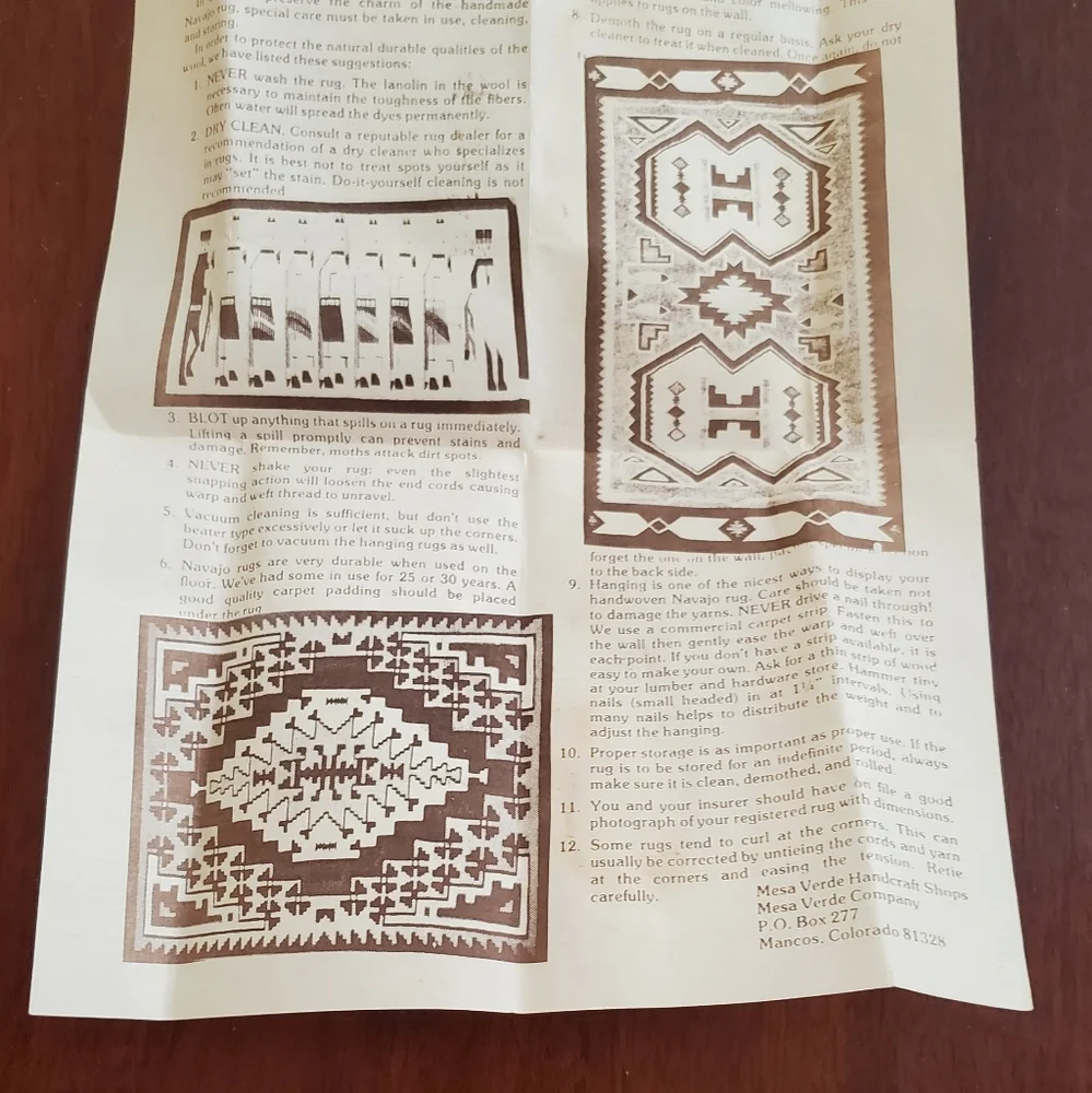Vintage Two Grey Hills Navajo Rug WITH Authentication! - Picture 4 of 9